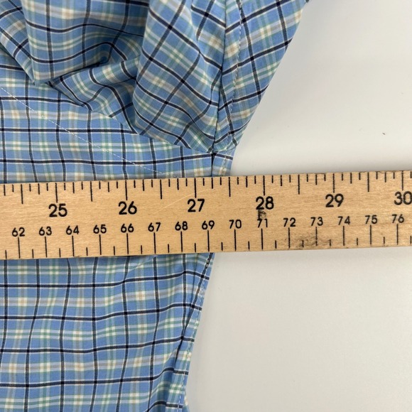 Ralph Lauren Classic Fit Performance Plaid Blue Mens XXL Button Down Long Sleeve - Picture 7 of 9